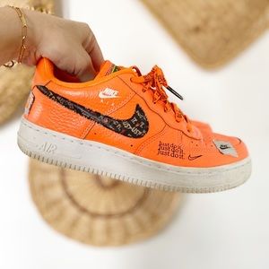Nike Bright Orange Airforce 1’s Kids